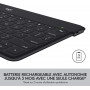 Clavier Bluetooth Logitech Keys-To-Go  Français AZERTY - Noir