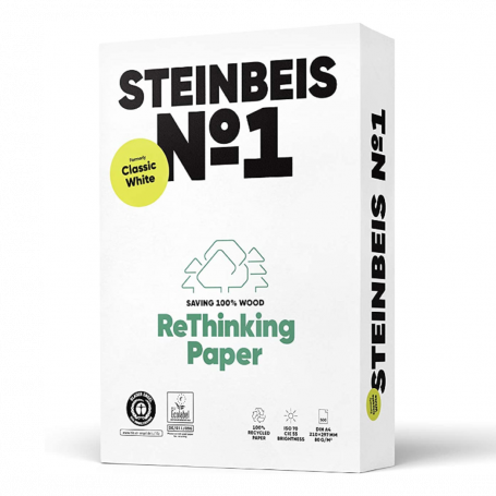 Papier A4 STEINBEIS N°1 CLASSIC WHITE 100% recyclé 80g 500 feuilles - Teinte naturelle