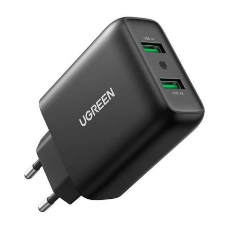 Adaptateur Secteur 2 Ports USB 3.0 - UGREEN 10216 Quick Charge 36W - Noir