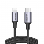 Câble USB-C / Lightning Nylon Tressé - UGREEN 60759 - 1M (MFi) Noir