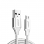 Câble USB / Micro Nylon Tressé - UGREEN 60151 - 1M Blanc