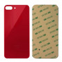 Vitre arrière iPhone 8 Plus Rouge (Grand trou) Sans Logo