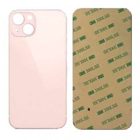 Vitre arrière iPhone 13 Mini Rose (Grand trou) Sans Logo