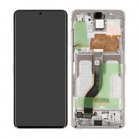 Ecran Samsung Galaxy S20 Plus 4G/5G (G985/G986) Blanc + Châssis (Service Pack)