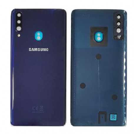 Vitre arrière Samsung Galaxy A20S (A207F) Bleu (Service Pack)