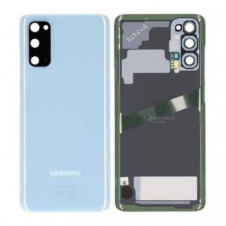 Vitre arrière Samsung Galaxy S20 4G/5G (G980F/G981B) Bleu (Service Pack)