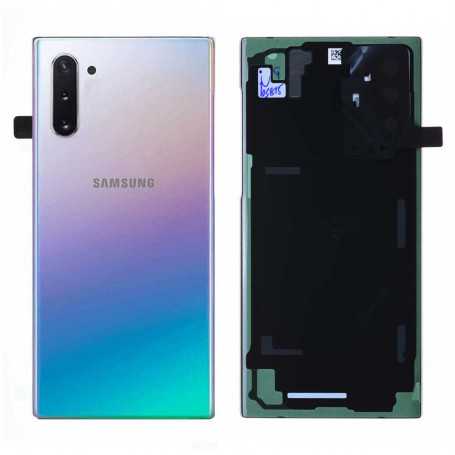 Vitre arrière Samsung Galaxy Note 10 (N970) Argent (Service Pack)