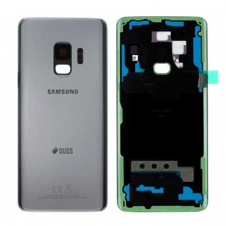 Vitre arrière Samsung Galaxy S9 Duos (G960F) Titanium Gris (Service Pack)