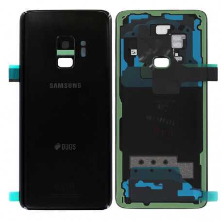 Vitre arrière Samsung Galaxy S9 Duos (G960FD) Minuit Noir (Service Pack)