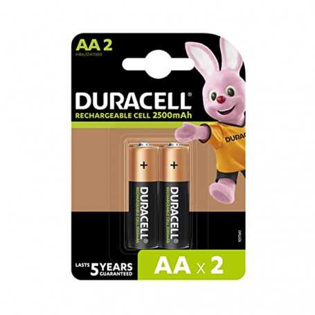 Piles Rechargeables AA 2500mAh DURACELL HR6 DX1500 x 2pcs