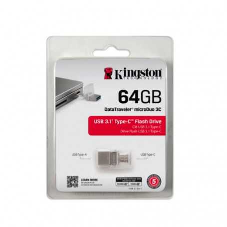 Clé USB Kingston DataTraveler microDuo 3C 64 Go USB +USB-C (Type C) (Origine)