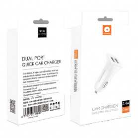 Car Charger 2 Ports USB 12W (WUW-C140)
