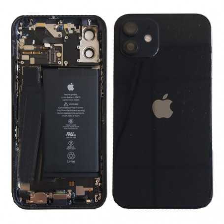 Back Cover Housing iPhone 12 Black - Charging Connector + Battery (Original Disassembled) Grade B