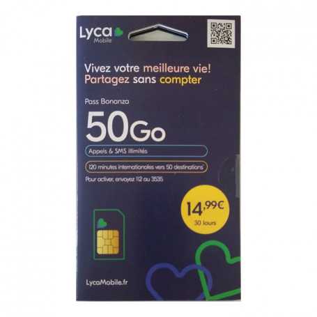 Lyca Mobile Unlimited Prepaid SIM Card with 50GB of Internet Without Subscription