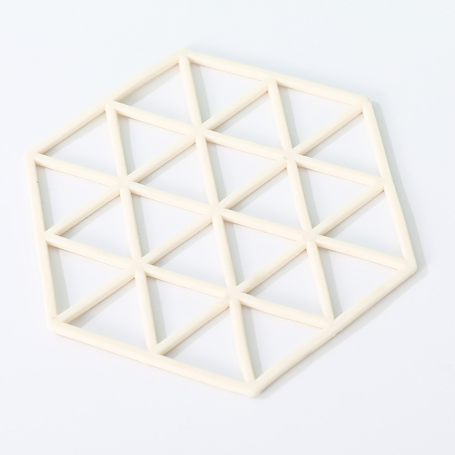 Dessous de Plat Silicone en Triangle - Blanc