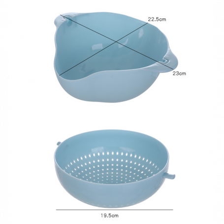 Double-Couche legumes a Laver Panier en Plastique