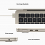 MacBook Air 13.6" A2681 - 8Go/256Go SSD - Apple M2 - Starlight - AZERTY