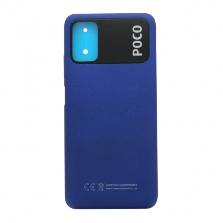 Vitre arrière Xiaomi Pocophone M3 Bleu + Adhesif