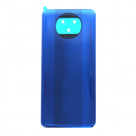 Vitre arrière Xiaomi Pocophone X3 NFC Bleu + Adhesif