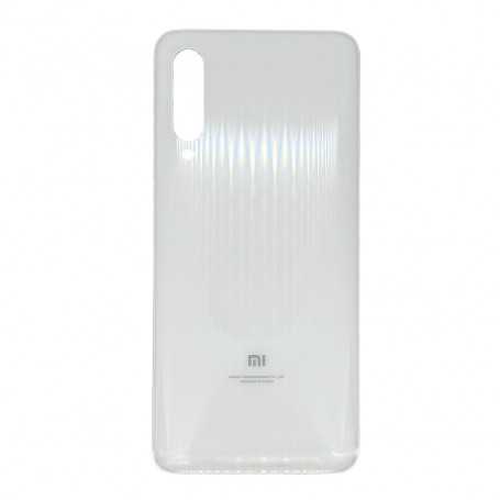 Vitre arrière Xiaomi Mi 9 Blanc + Adhesif (Sans Logo)