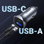 Chargeur Allume-Cigare 2 Ports USB + USB-C - UGREEN 30780 - 24W