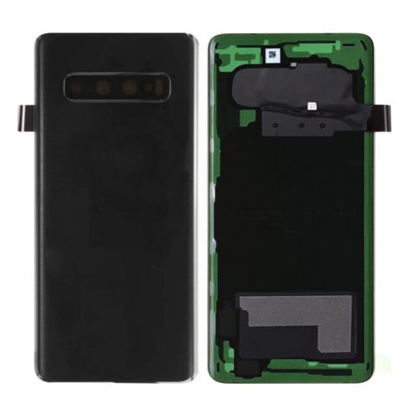 Vitre arrière Samsung Galaxy S10 (G973F) Prism Noir (Sans Logo)