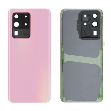 Vitre arrière Samsung Galaxy S20 Ultra 4G/5G (G988F/G988B) Rose (Sans Logo)