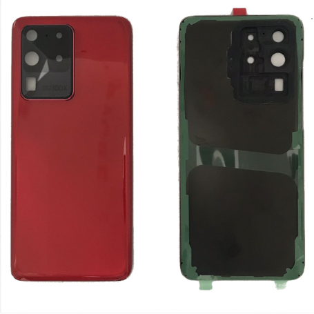 Vitre arrière Samsung Galaxy S20 Ultra 4G/5G (G988F/G988B) Rouge (Sans Logo)