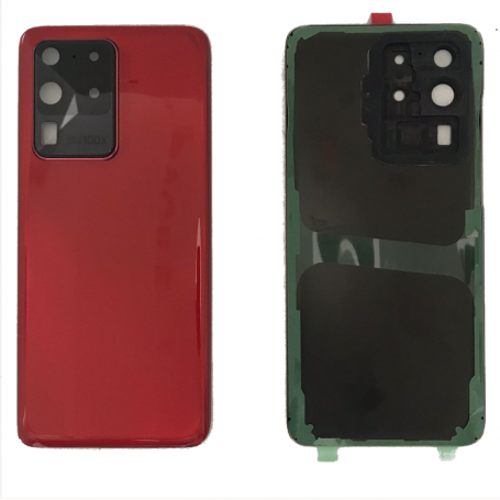 Rear Glass Samsung Galaxy S20 Ultra 4G/5G (G988F/G988B) Red (No Logo)