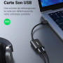 Adaptateur USB 2.0 Carte Son Externe - UGREEN 30724 - Noir