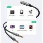 UGREEN Female Microphone Headphone Cable / Double 3.5mm Male Jack