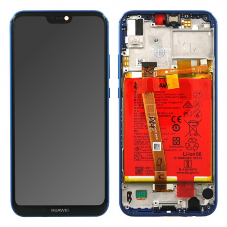 Screen Huawei P20 Lite Blue + Frame + Battery 02351VUV (Service pack)