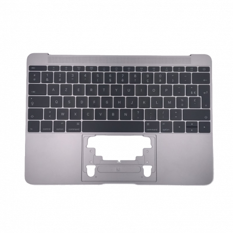 Keyboard Topcase Apple MacBook 12" A1534 Sidereal Gray 2016 2017 Azerty - Grade A