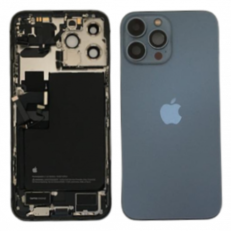 Châssis Complet iPhone 13 Pro Max Bleu Alpin - Connecteur de Charge + Batterie (Origine Demonté) Grade A