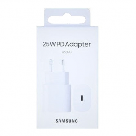 Adaptateur Secteur USB Type-C Samsung 25W Blanc - Retail Box (Origine)