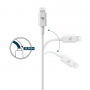 Câble USB / Lightning RAMPOW RAB-2 Blanc - 2M