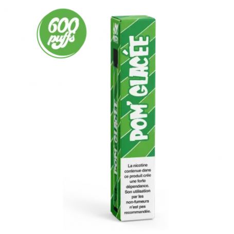 Vapoteuse jetable Wpuff 600puffs 0.9% nicotine –  Pom Glacée