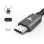 Câble USB / Micro Nylon Tressé RAMPOW RAA-21 Gris/Noir - 3m - Pack de 2