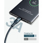 Câble USB / USB-C Nylon Tressé RAMPOW RAC-27 Navy - 3m