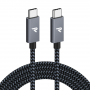Cable RAC-9 Braided Nylon USB-C / USB-C Blue RAMPOW - 1m