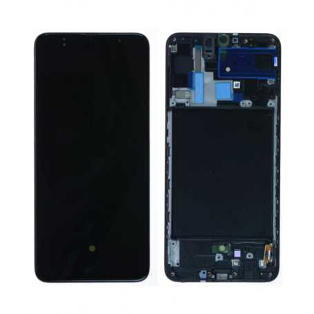 Screen Samsung Galaxy A70 (A705F) Black + Frame (OLED) - Small Size