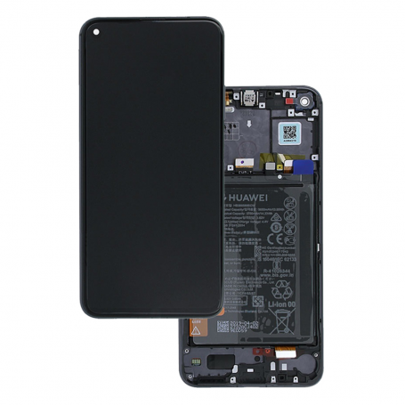 Ecran Huawei Honor 20 / Nova 5T Noir Sur Châssis + Batterie (Service Pack)