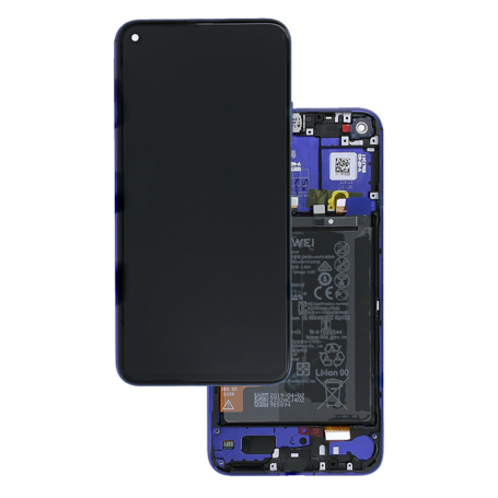 Ecran Huawei Honor 20 / Nova 5T Bleu Sur Châssis + Batterie (Service Pack)