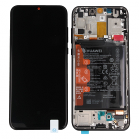 Screen Huawei P Smart S / Y8p 2020 Silver on Frame + Battery (Service Pack) - 02353PNU