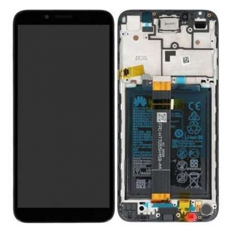 Ecran Huawei Y5P Noir Sur Châssis + Batterie (Service Pack)
