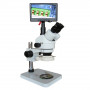 Zoom Stereo Binocular Microscope with VGA Adapter Screen and LED Light (ST-7045)