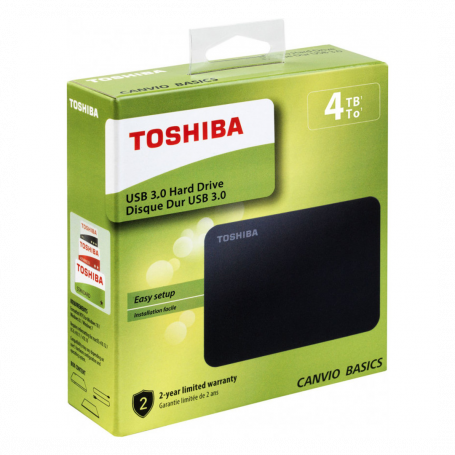 External Hard Drive Toshiba Canvio Basics 4 TB USB 3.0 - Black