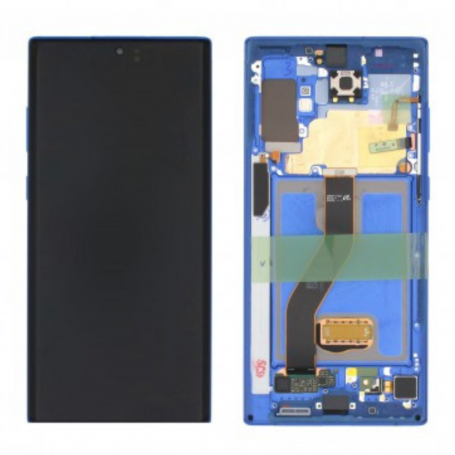 Screen Samsung Galaxy Note10 PLUS 2019 (N975F / N976 ) Blue + Frame (Service Pack) - GH82-20900D-20838D