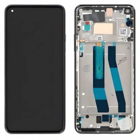 Ecran Xiaomi 11 Lite 5G NE / Mi 11 Lite 4G/5G (2021) Noir + Châssis (Service Pack)