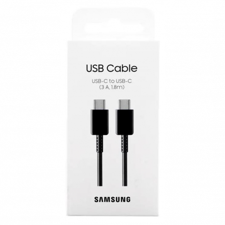 Câble Type-C / Type-C Samsung EP-DX310JBEGEU 3A - 1.8M - Retail Box (Origine)